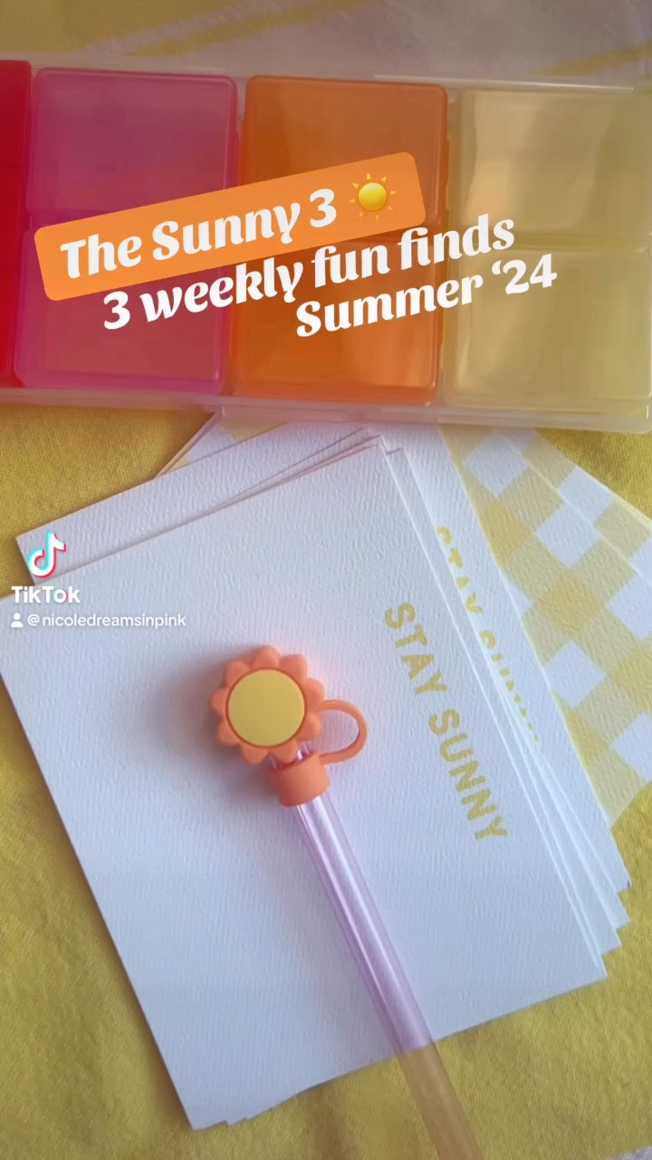 The Sunny 3 ☀️☀️☀️
… sharing 3 things on my radar across my socials each Monday this summer! An abbreviated video here - know that you can find a static photo post on my small biz IG (@thesunnylala) and a TikTok (@nicoledreamsinpink) accompanying each week for more  info!

The stationary shown is from Joy Creative Shop, use my code NICOLE10 to enjoy 10% off orders!

Currently posting the last few weeks’ worth, this one was originally posted on 5.27.24!

#LTKHome #LTKFindsUnder50 #LTKTravel