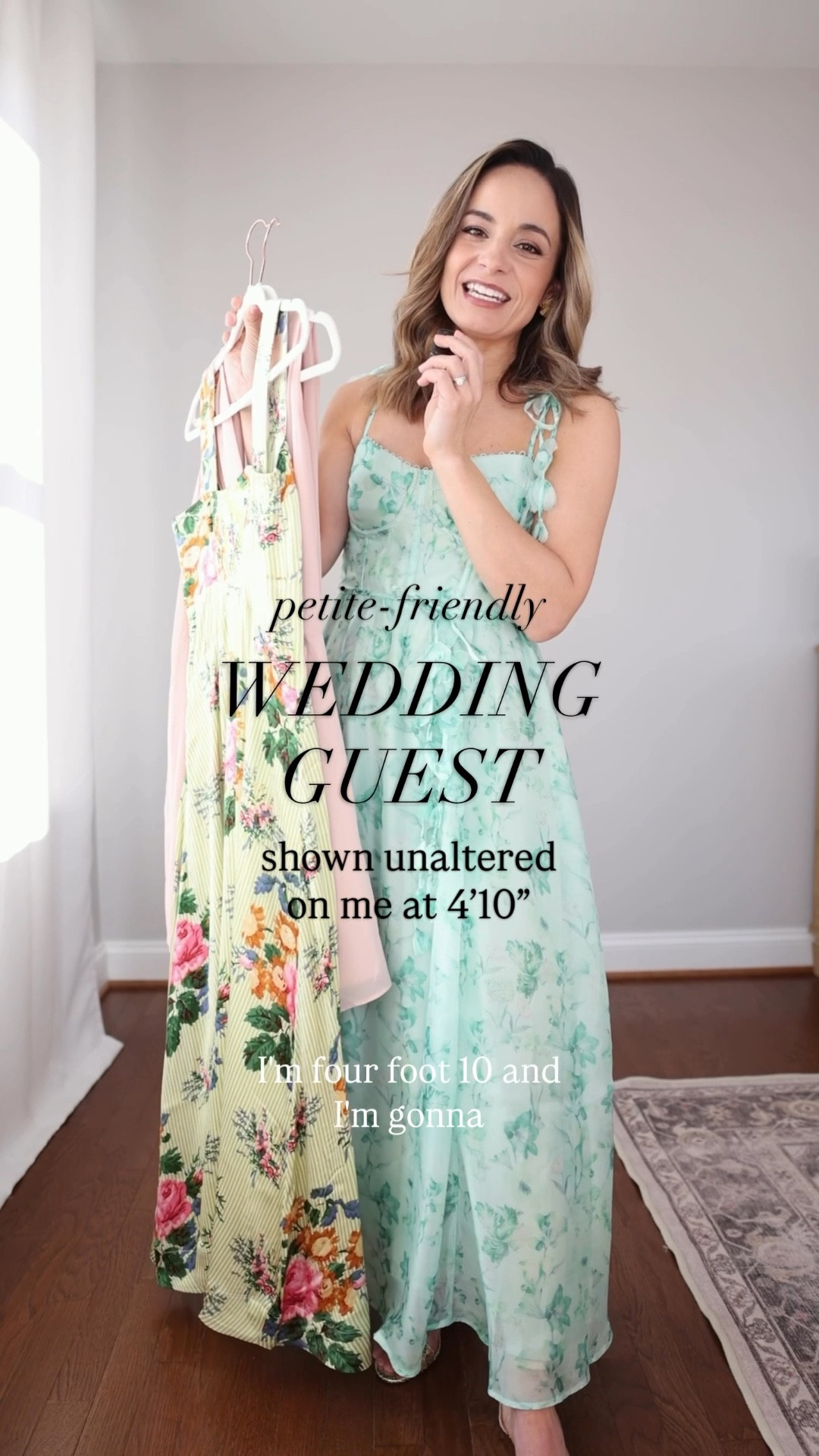 Three petite-friendly wedding guest dresses!

Green Dress (Anthropologie): Petite XXS
Blue Dress (ASTR): XS
Pink Dress (BR Factory): Petite XXS 

Shoes are J.Crew but from last year so unfortunately they are sold out. 

My sizing for reference: I'm 4'10" and weigh 105lbs. My measurements are 32", 24", 36". I have a 25" ankle inseam and typically wear petite xxs/00/24. 

 

#LTKWedding #LTKPetite