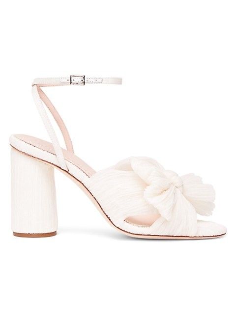 Lorffler Randall- Knotted Sandals- White Bow Heels- Wedding Shoes | Saks Fifth Avenue