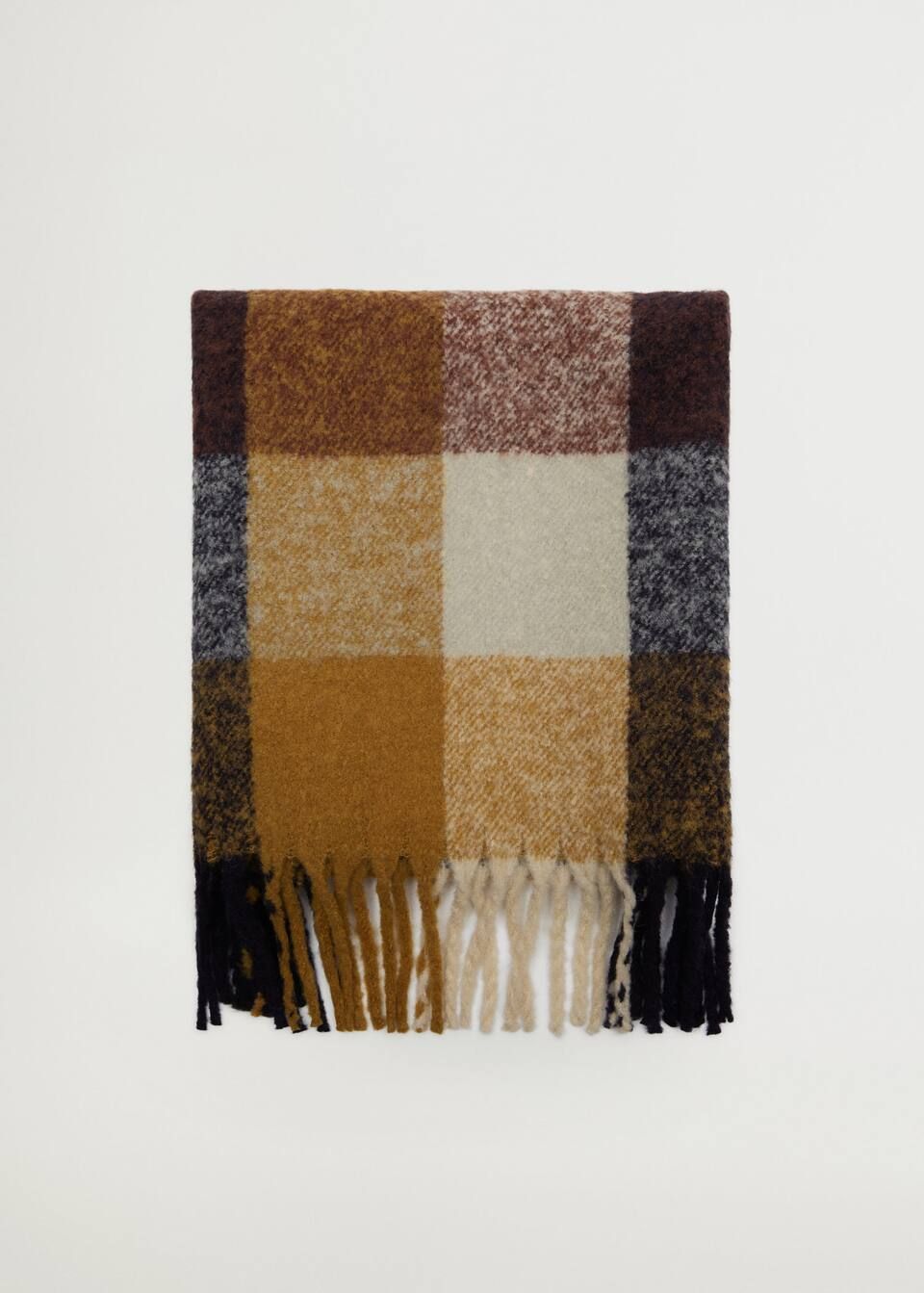 Textured check scarf | MANGO (US)