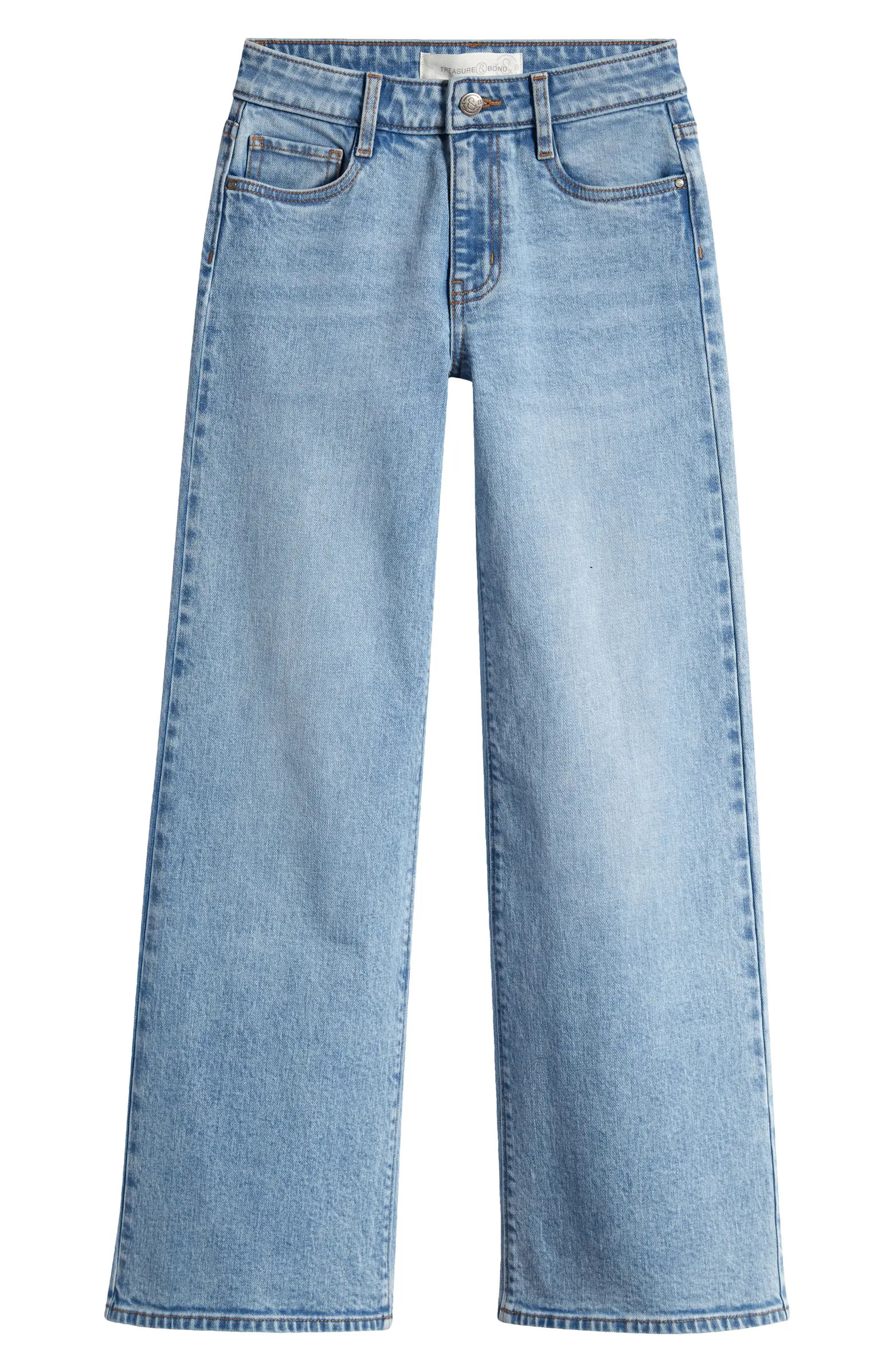 Treasure & Bond Kids' Stretch Demin Wide Leg Jeans | Nordstrom | Nordstrom