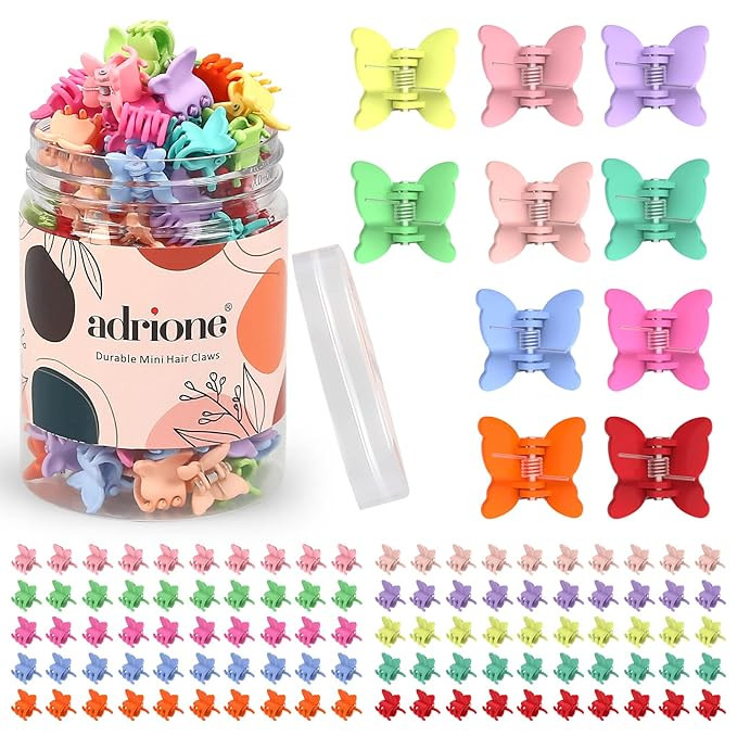 Butterfly Hair Clips for Girls 100 Pack, Colorful Hair Clips for Toddler Girls Baby Hair Clips To... | Amazon (US)