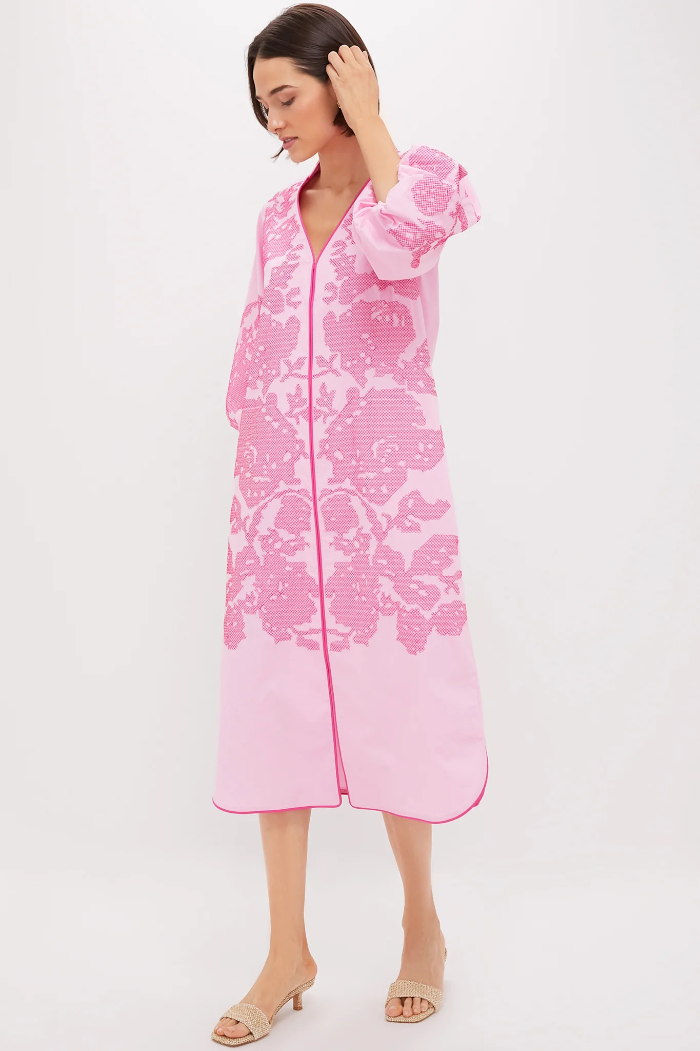 Pink Embroidery Arem Caftan | Tuckernuck (US)