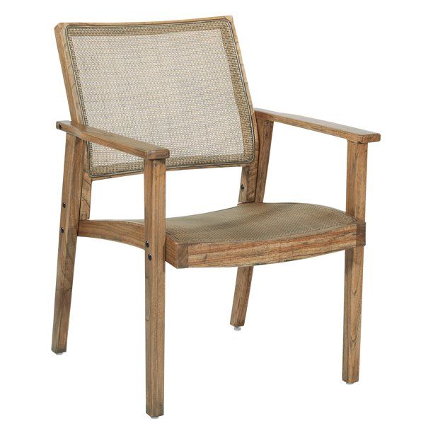 OSP Home Furnishings Lavine Cane Armchair with Rustic Natural Frame | Walmart (US)