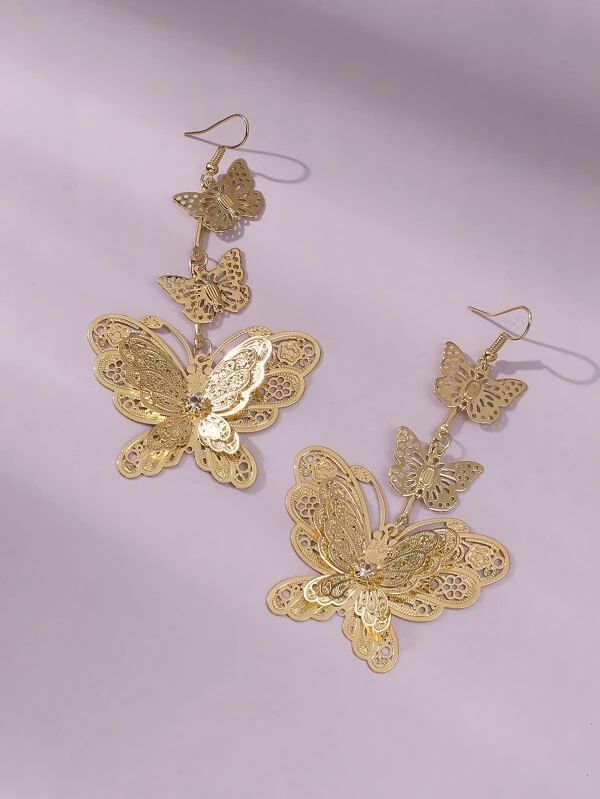 Butterfly Charm Drop Earrings | SHEIN