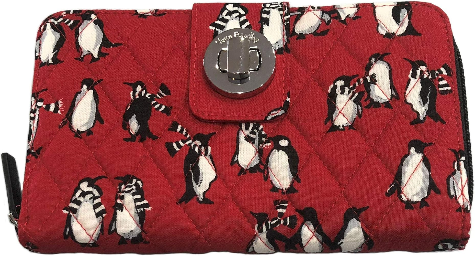 Vera Bradley Turnlock Wallet (Playful Penguins Red) | Amazon (US)