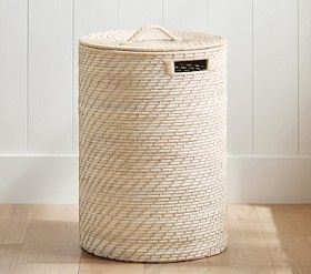 Quinn White Washed Hamper | Pottery Barn Kids