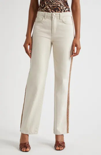 L'AGENCE Jones High Waist Stovepipe Jeans in Desert Tan/Ivory Taupe at Nordstrom Rack, Size 23 | Nordstrom Rack