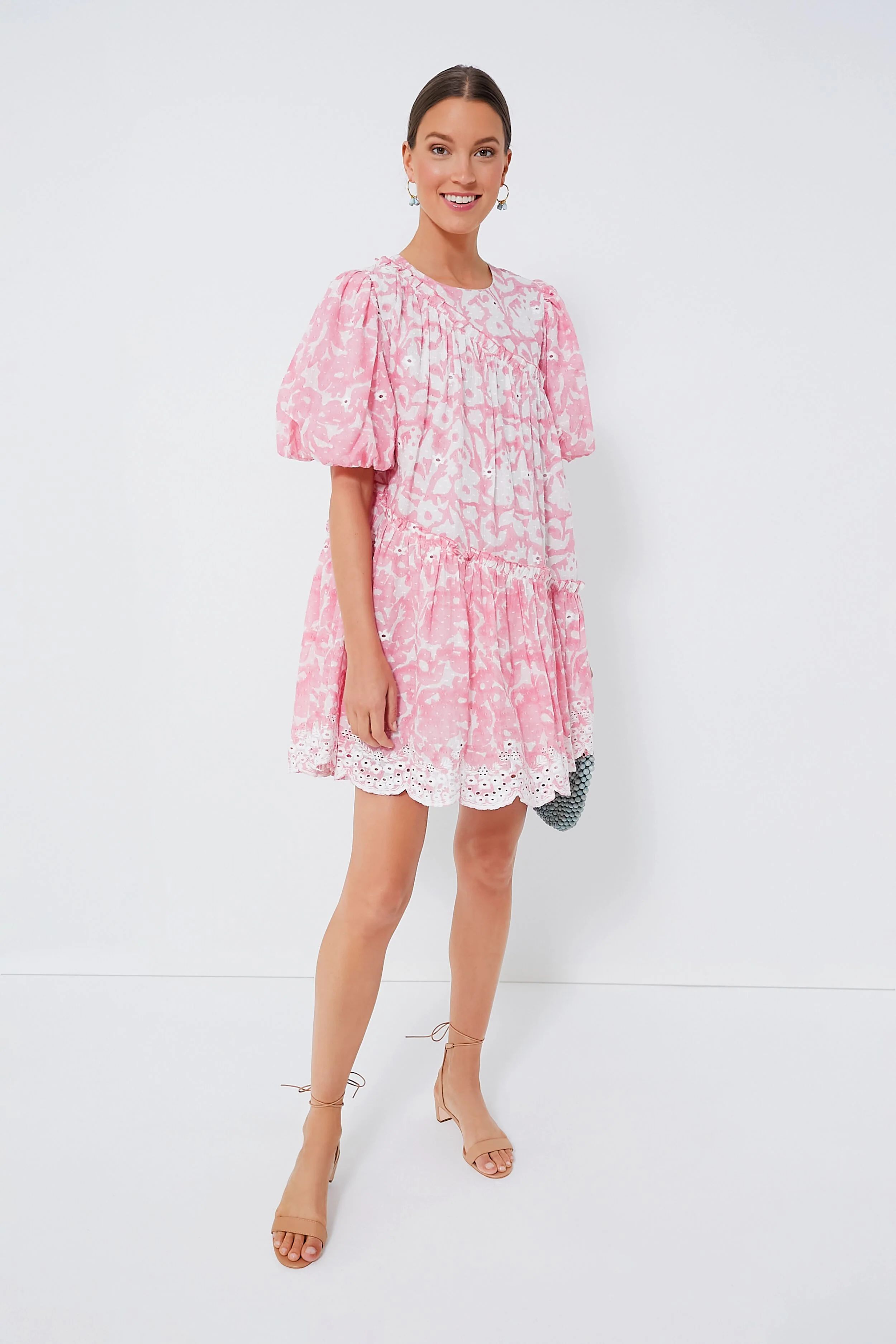 Pink Milena Asymmetric Schiffli Mini Dress 
                ASH & EDEN | Tuckernuck (US)