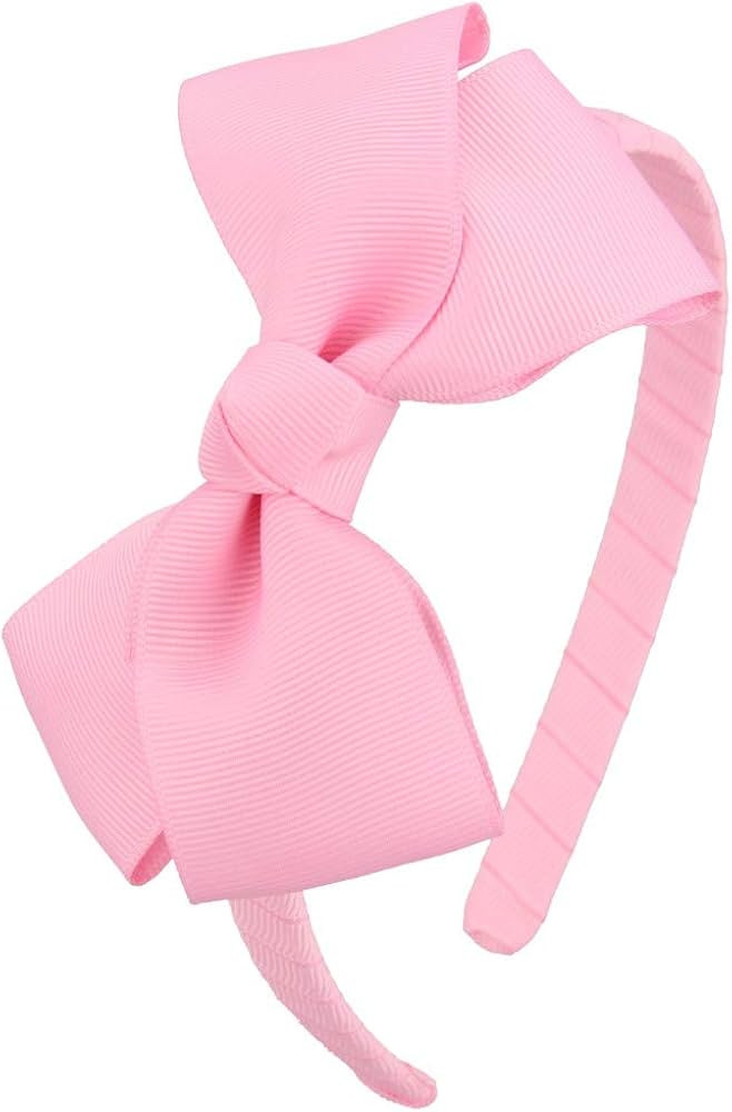 7Rainbows Fashion Cute Rose Pink Bow Headband for Girls Toddlers. | Amazon (US)