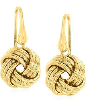 Ross-Simons 18kt Gold Over Sterling Love Knot Drop Earrings | Amazon (US)