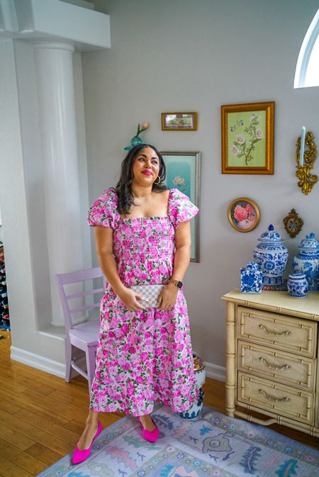 The prettiest smocked puff sleeve floral maxi dress you ever did see! Super versatile and could be worn for a brunch, wedding, baby shower and more. 

This brand generally runs small but I’m wearing my usual size for them which is XXL. #springstyle #floraldress #midsizestyle 

#LTKmidsize #LTKSeasonal #LTKstyletip