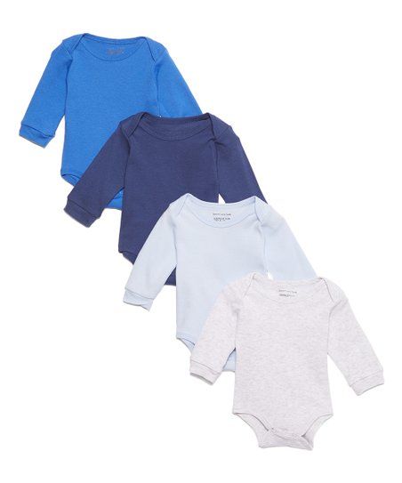 Blue Long-Sleeve Bodysuit Set - Newborn & Infant | Zulily