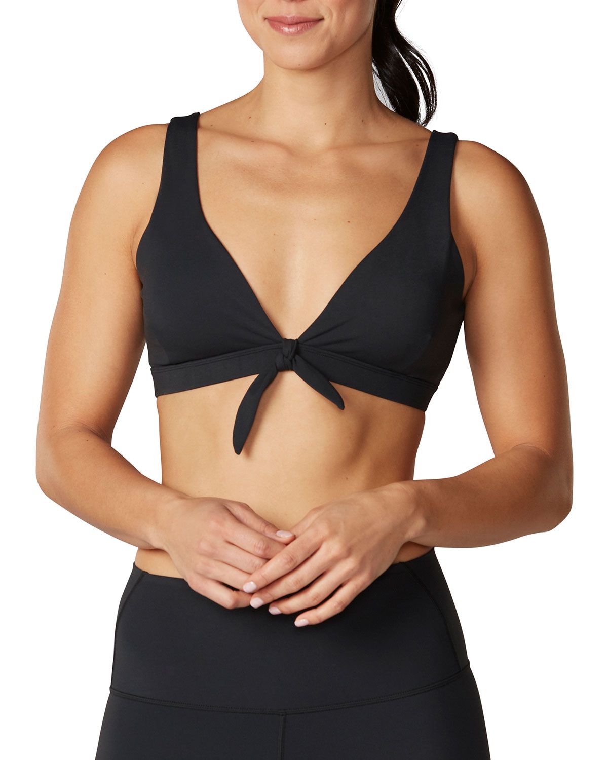 Tie-Front Sports Bra | Neiman Marcus