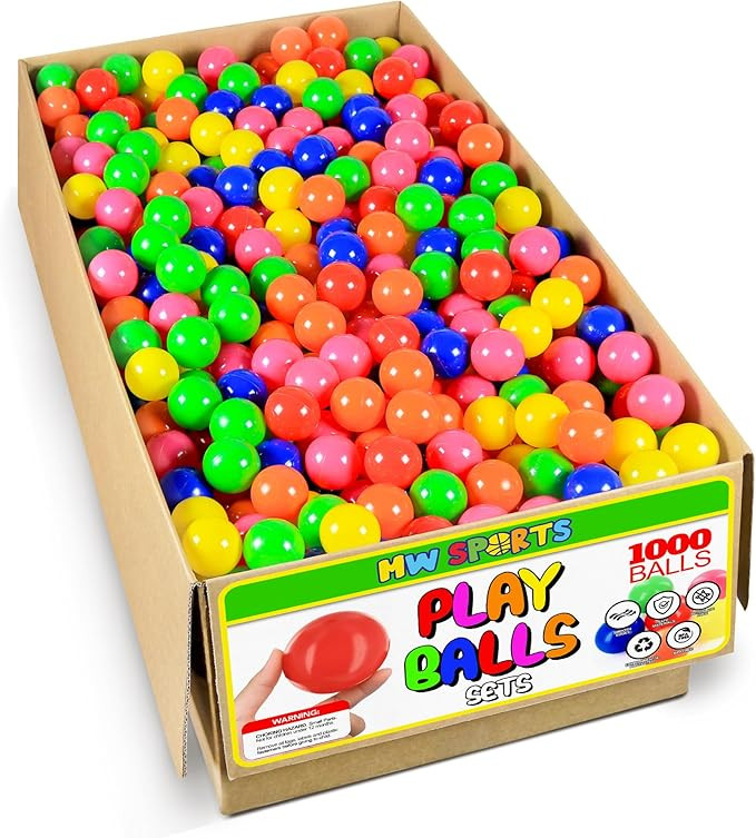 MW SPORTS Ball Pit Balls for Kids and Toddlers, Plastic Crush Proof, Phthalate & BPA Free, in Car... | Amazon (US)