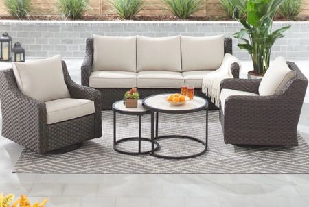 The River Oaks 5-piece outdoor furniture set. I bought this last year in a slightly different color way. It’s at the lake and we use it so much!
kimbentley, deck furniture, porch, outdoor furnituree

#LTKOver40 #LTKSeasonal #LTKHome