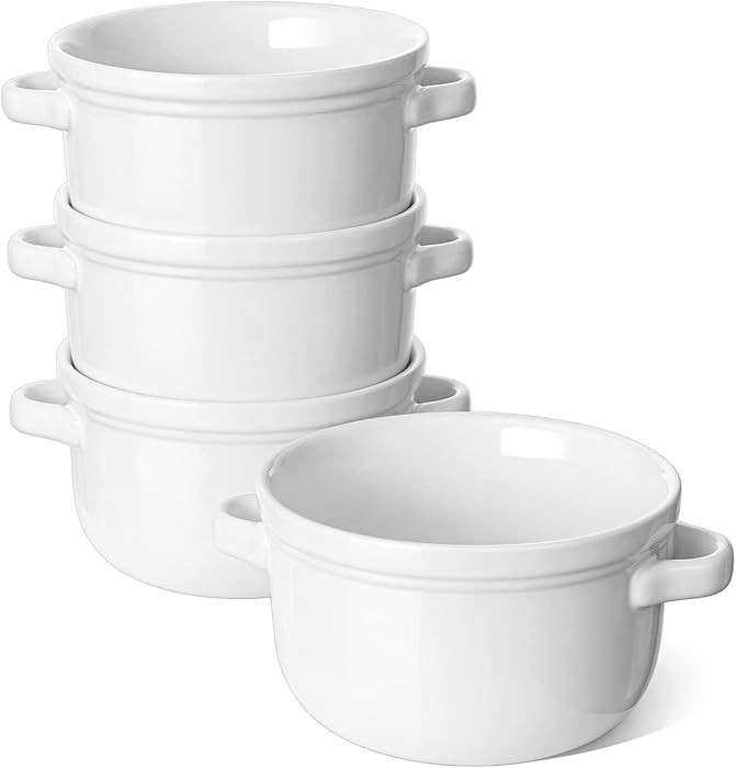 LE TAUCI Soup Bowls With Handles 28 oz, French Onion Soup Bowl for Chili, Beef Stew, Cereal, Cera... | Amazon (US)