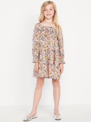 Long-Sleeve Fit and Flare Dress for Girls | Old Navy | Old Navy (US)