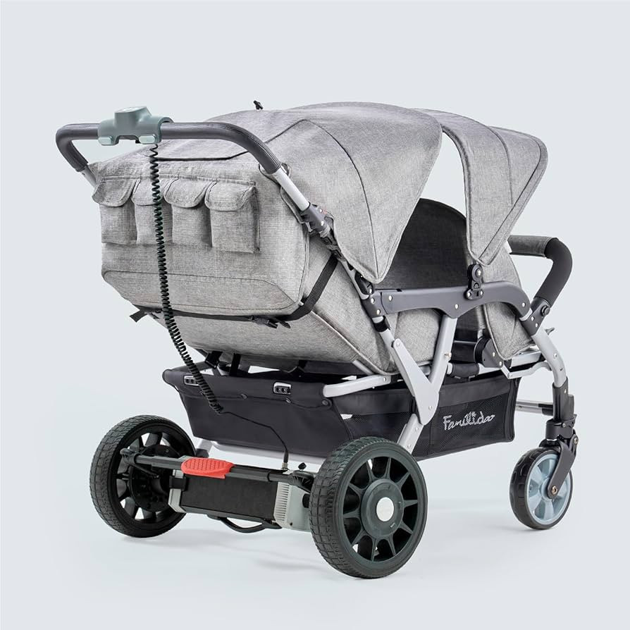 Familidoo Quad Stroller with Electric Assist Motor, Baby Stroller with All Reclining Seats - 4 Se... | Amazon (US)