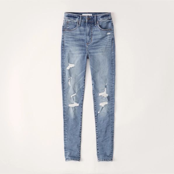 Curve Love High Rise Super Skinny Jeans | Abercrombie & Fitch (US)