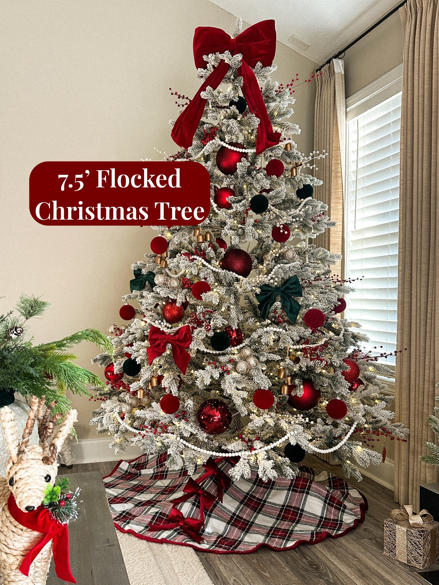 7.5' Rushmore Flock Artificial Christmas Tree 750 Warm White LED Lights

#LTKHoliday #LTKHome #LTKCyberWeek