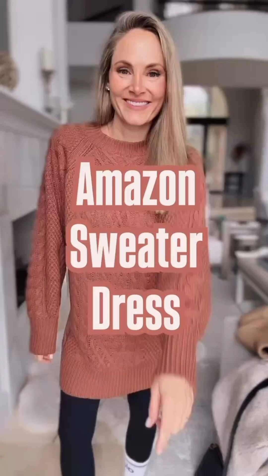 Styling this adorable Amazon sweater dress that is currently on SALE for under $50. 🍁🎉Wearing a size medium.
this would make a super cute Thanksgiving day outfit! 🦃 


#LTKOver40 #LTKSaleAlert #LTKHoliday