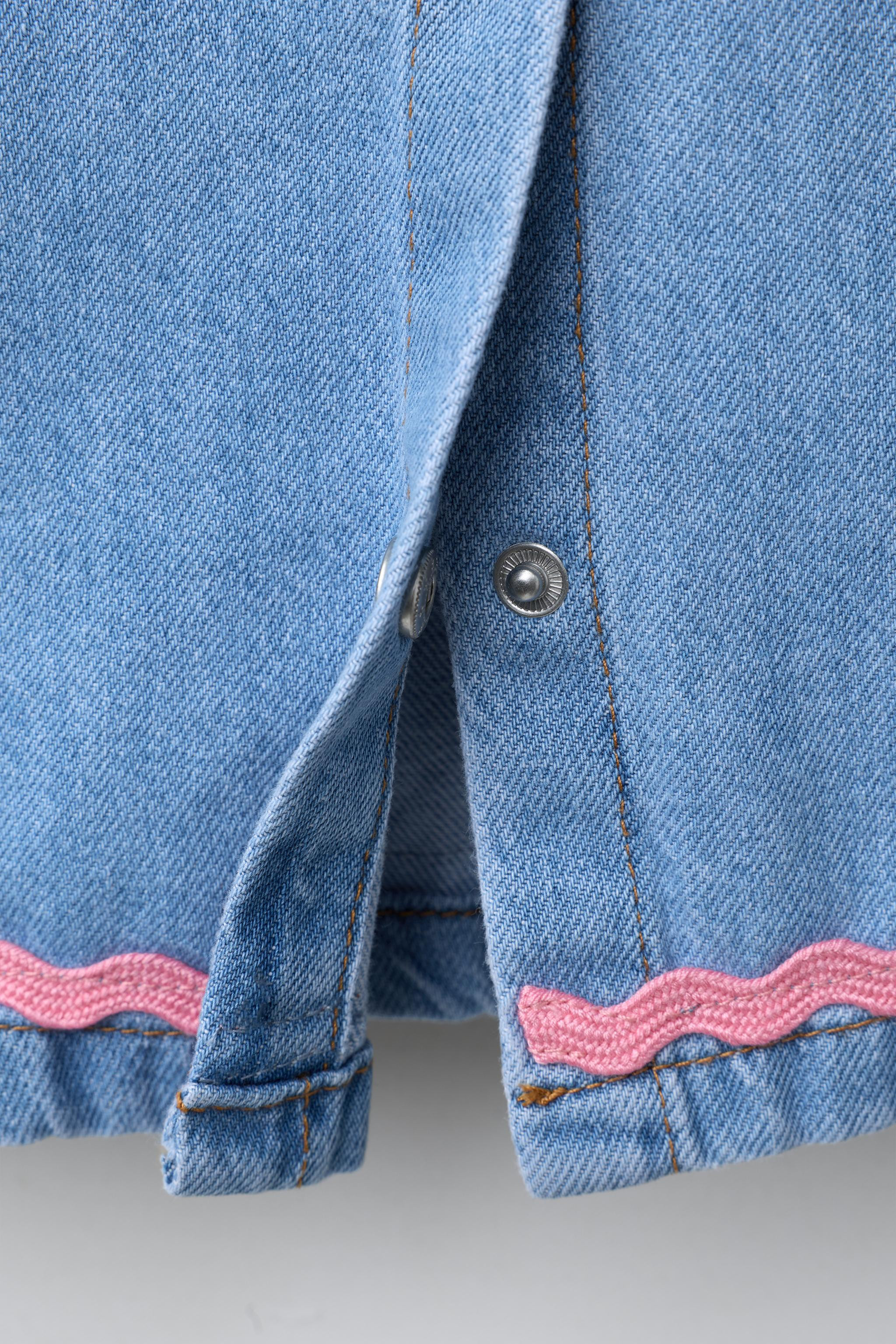 RUFFLE DENIM DRESS | Zara US