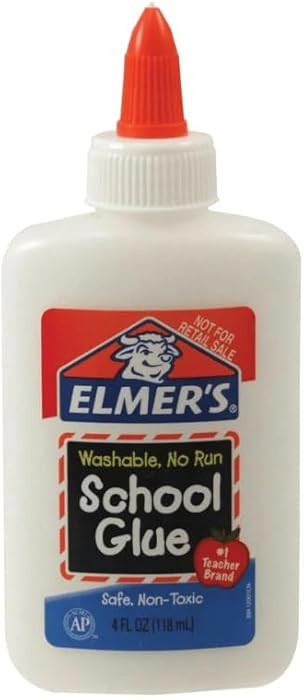 Elmers Liquid School Glue VLLVvz, Washable, 4 Ounces, 2 Count | Amazon (US)