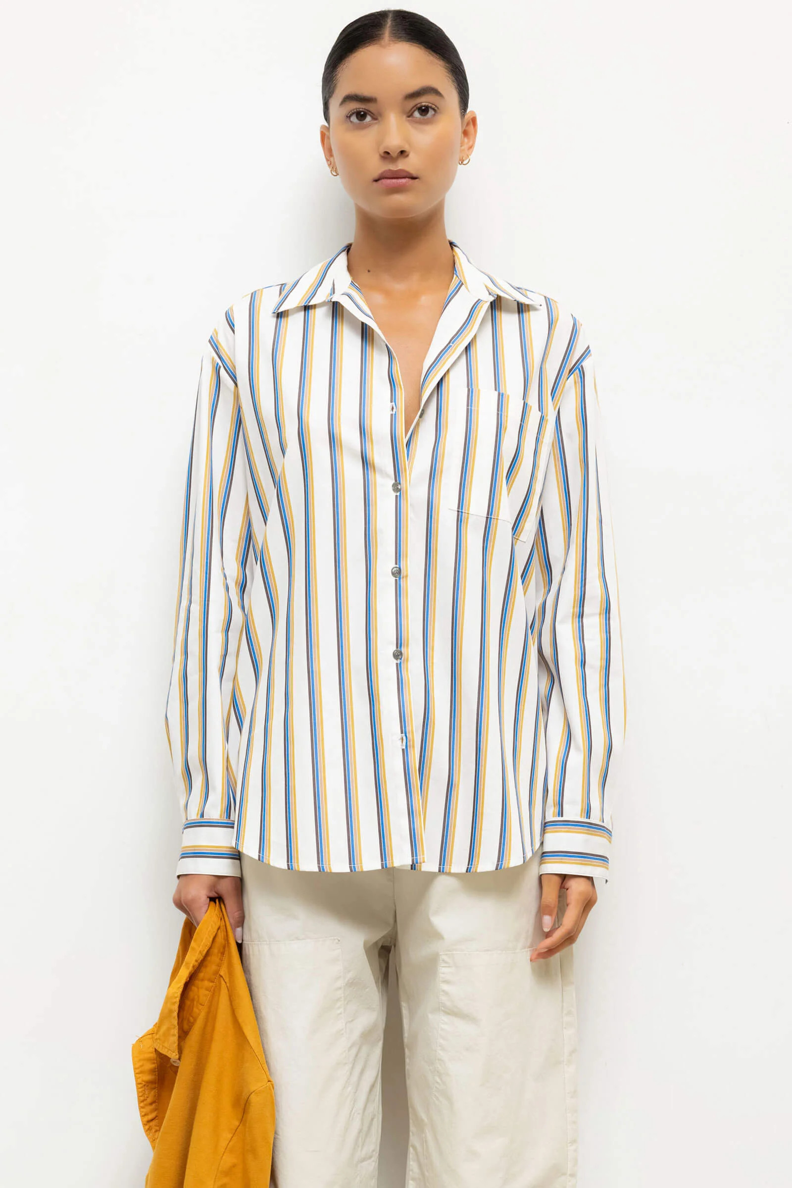 Yoshi Stripe Classic Oversized Button Down | LESET