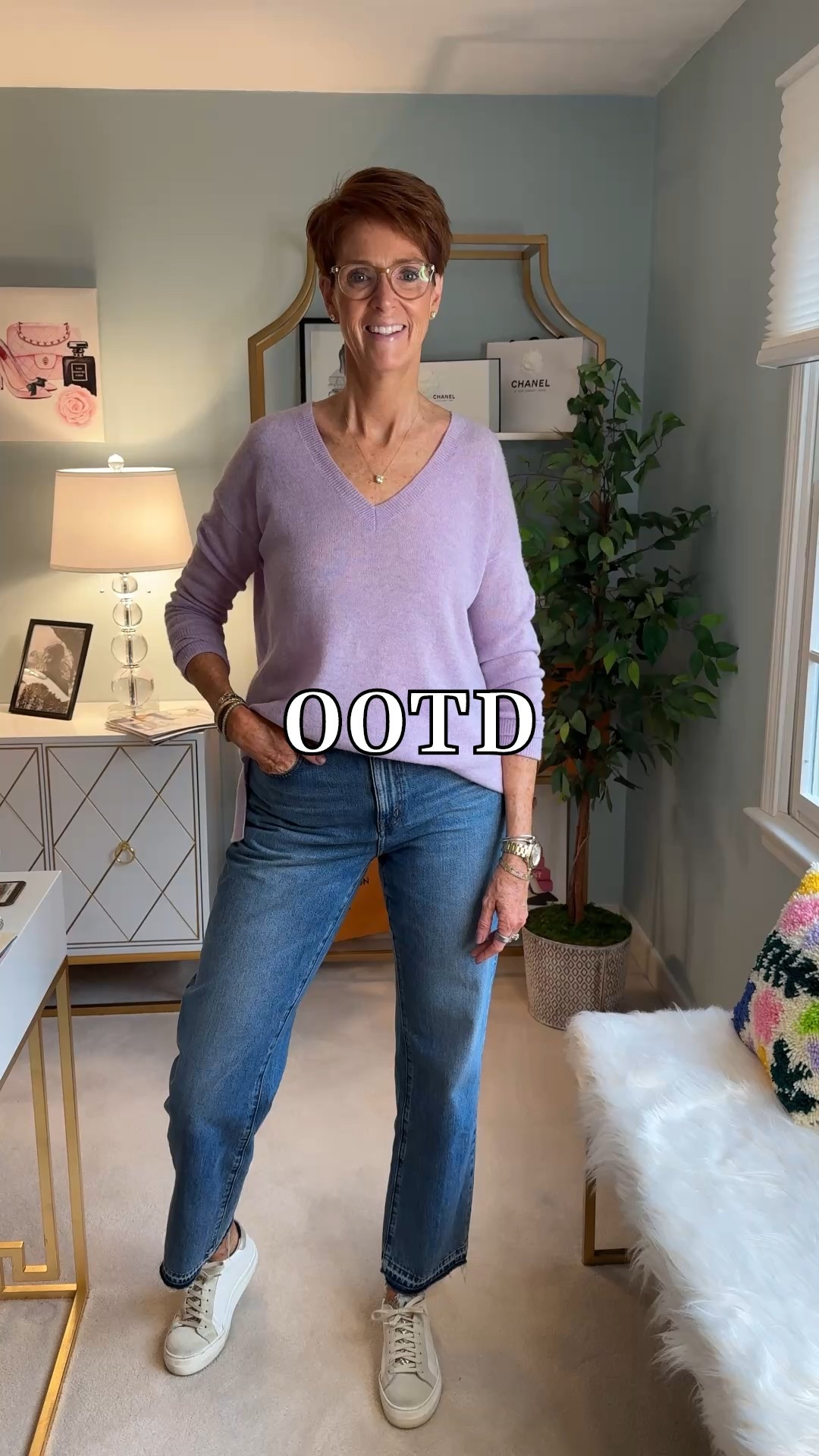 I am your resource for timeless, everyday elevated fashion for women over 40 (and tall women)
For reference, I am 55 years old; I am 6’1”. I have a 35” inseam. I wear a small or medium in most tops, an 8 or a 10 in most bottoms, an 8 in most dresses, and a size 9 shoe. 

Sweater: Nordstrom: medium
Jeans: Madewell size 29

 Purple sweater, denim pants, casual ootd, everyday outfit, casual style, everyday sneakers, running errands, brunch ootd 

Over 50 fashion, tall fashion, workwear, everyday outfits, timeless outfits, Classic Outfits, spring outfit, travel outfit, vacation outfit,  jeans, office outfit

#LTKSeasonal #LTKStyleTip #LTKFindsUnder100