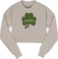 Where I'm From Women's St. Patrick's Day Oatmeal City Code Cropped Crewneck Sweatshirt | DICK'S Sporting Goods