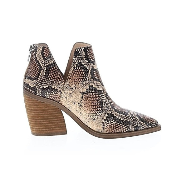 Vince Camuto Gigietta Snakeskin Pattern Ankle Booties - Brown | Poshmark