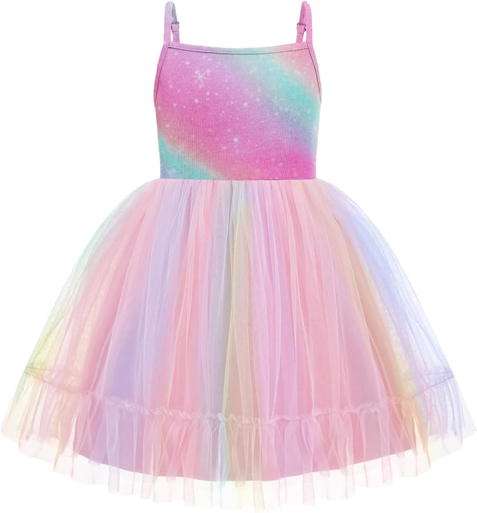 Arshiner Toddler Girls Tulle Dress Tutu Birthday Princess Dresses Formal Photoshoot Outfit Summer... | Amazon (US)