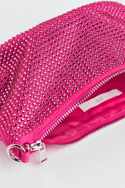 Rhinestone-embellished Shoulder Bag | Hot Pink Bag | Evening Bag | Party Bag | Winter Bag | Bags | H&M (US + CA)