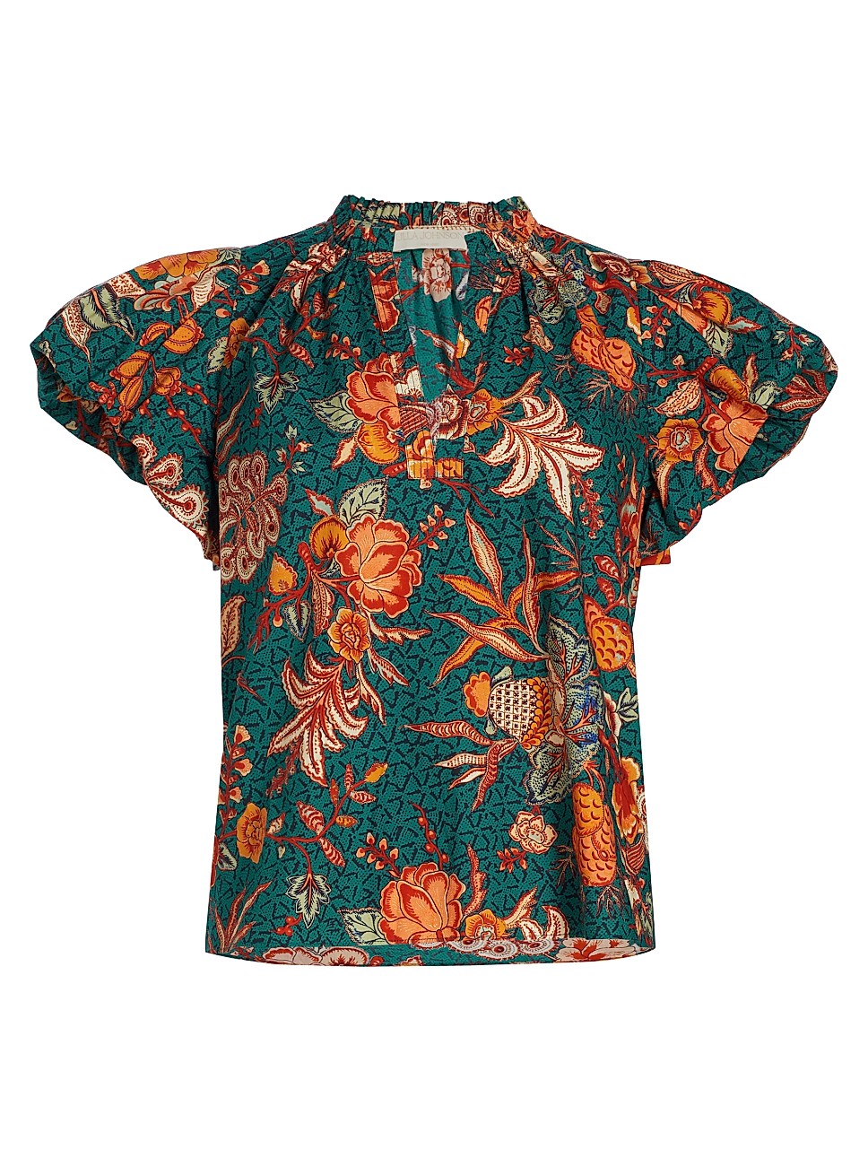 Evelyn Puff-Sleeve Cotton Top | Saks Fifth Avenue