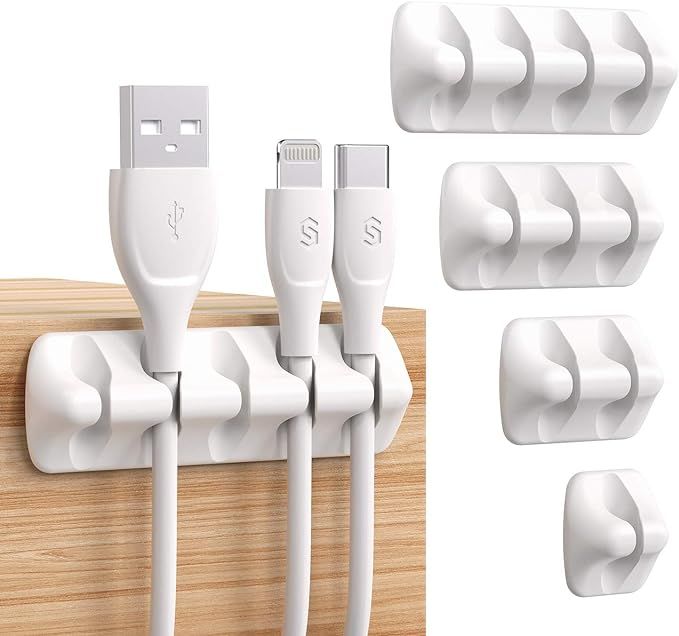 Syncwire Cable Clips, Cord Organizer Cable Management Self Adhesive USB Cable Holder System for O... | Amazon (US)