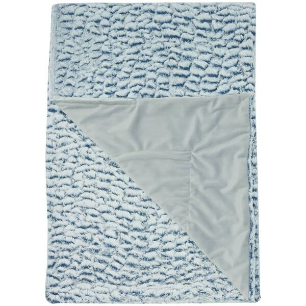 Mina Victory Wavy Faux Fur Throw Blanket | Bed Bath & Beyond