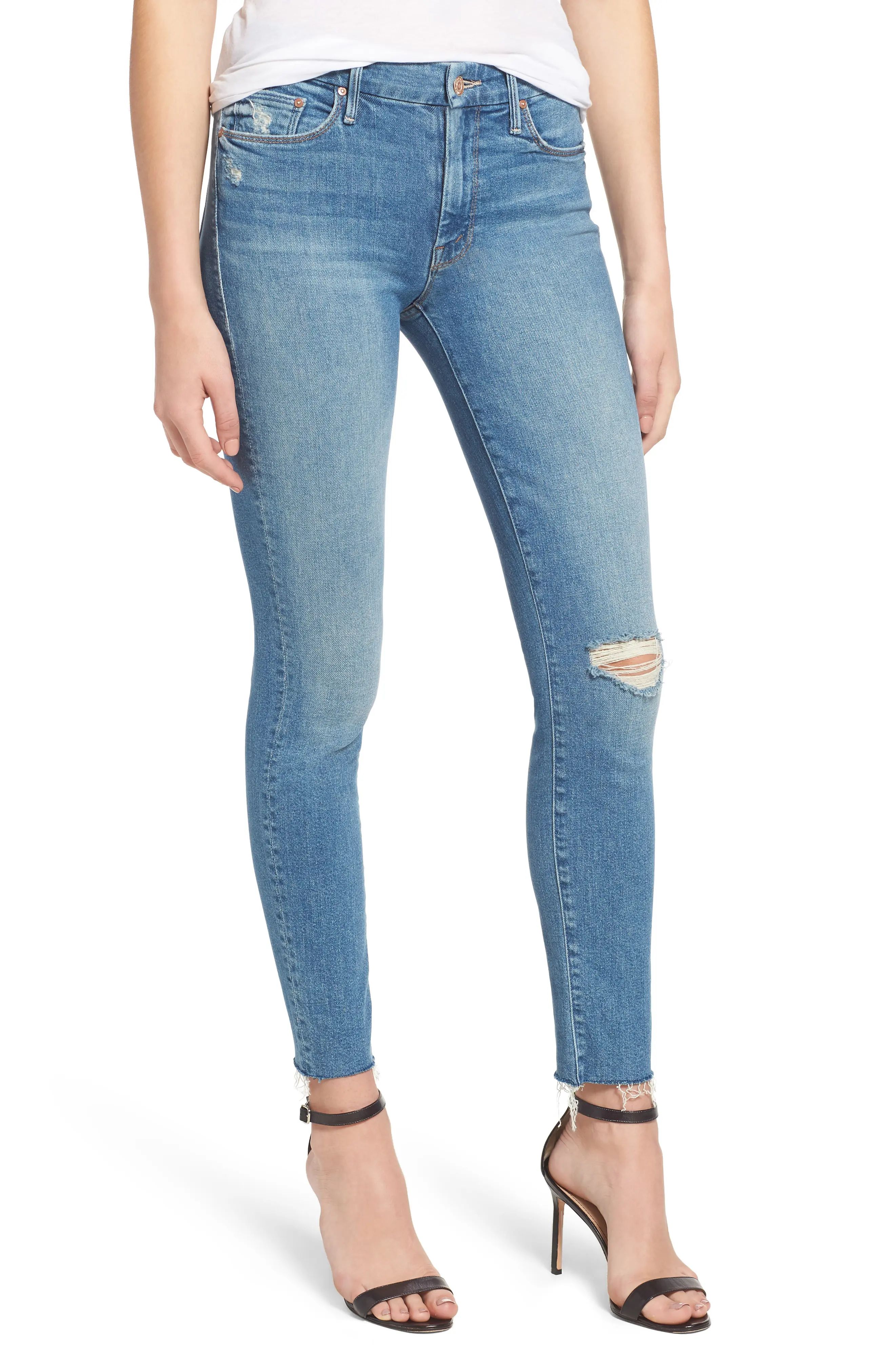 The Looker Frayed Ankle Skinny Jeans | Nordstrom