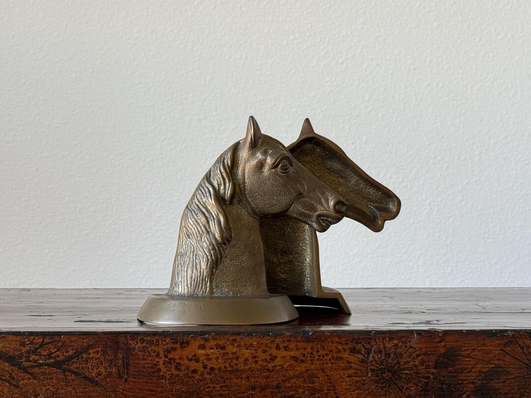 Vintage Metal Horse Head Bookends - Pair - Etsy | Etsy (Global)