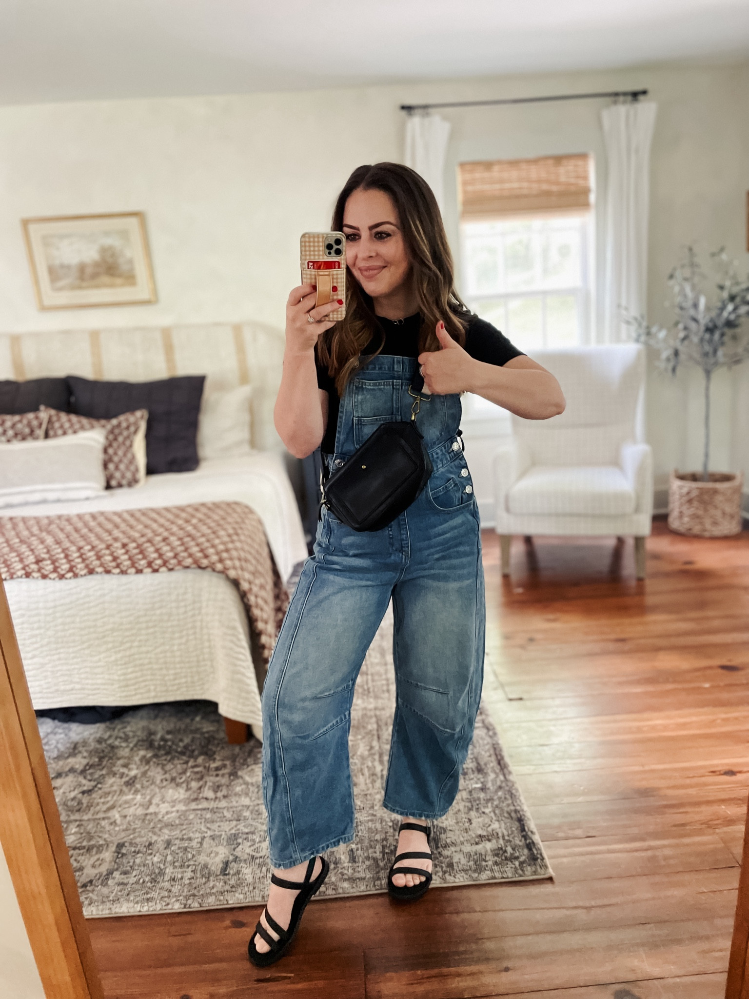 Best little barrel overalls!  They run small! Go up 1-2 sizes (wearing Small) very petite friendly. 