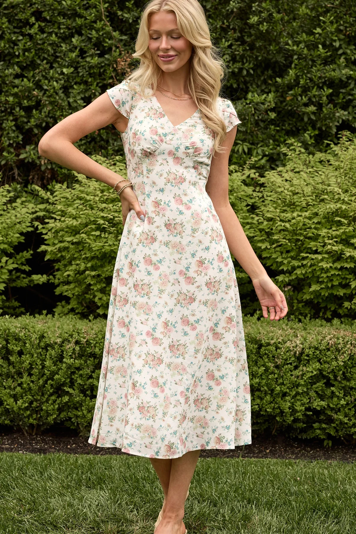 Fiona Dress in Countryside Peony Blossom | Ivy City Co