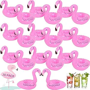 Flamingo Drink Floats 20 Pack Inflatable Flamingo Drink Holders Pool Drink Float for Swimming Poo... | Amazon (US)