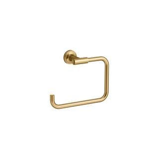 KOHLER Purist Wall Mounted Towel Ring in Vibrant Brushed Moderne Brass K-14441-2MB - The Home Dep... | The Home Depot