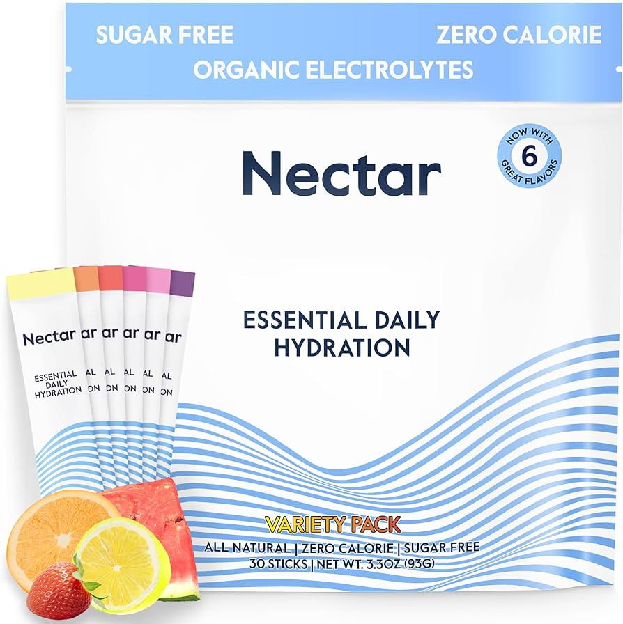 Nectar Hydration Packets - Electrolytes Powder Packets - No Sugar or Calories - Organic Fruit Liq... | Amazon (US)