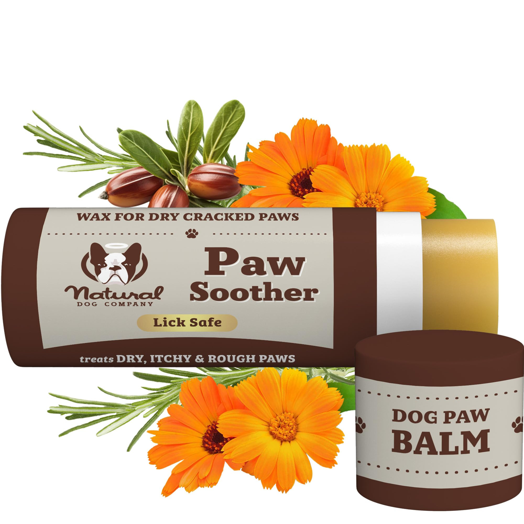 Natural Dog Company Paw Soother Balm & Wax for Dogs, Moisturizing Relief for Dry, Cracked Paws, L... | Amazon (US)