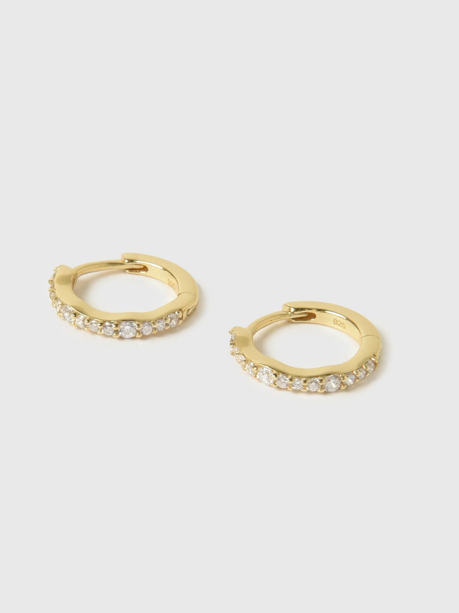 JOY DRAVECKY
                      
                     Pavé Ripple Huggie Earrings | Saint Bernard