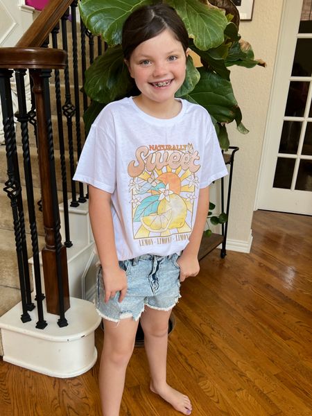 In case you need some CUTE clothes to go with the shoes ;) #WalmartPartner #WalmartFashion @walmartfashion 

The denim shorts are the perfect length and color and the graphic tee is under $5 and darling!!! 