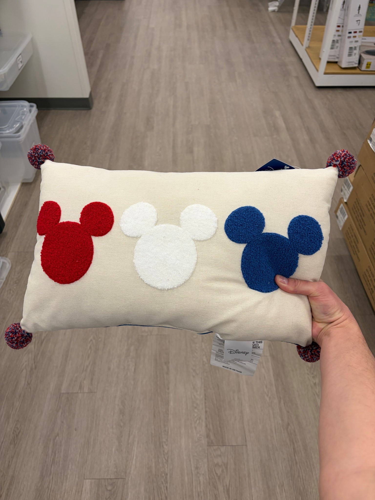 Cute Mickey throw pillow from Kohls ❤️🤍💙

#LTKSeasonal #LTKHome #LTKKids
