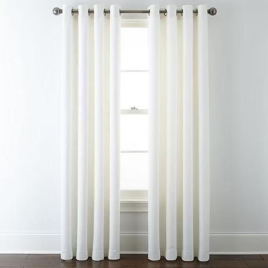 JCPenney Home Quinn Basketweave Grommet Top Curtain Panel JCPenney | JCPenney