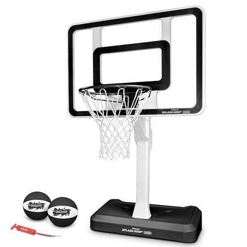 GoSports Splash Hoop Legend Pool Basketball Hoop Game with Water Weighted Base, Adjustable Height, and Regulation Steel Rim - Black | Amazon (US)